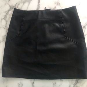 Faux Leather Mini Skirt